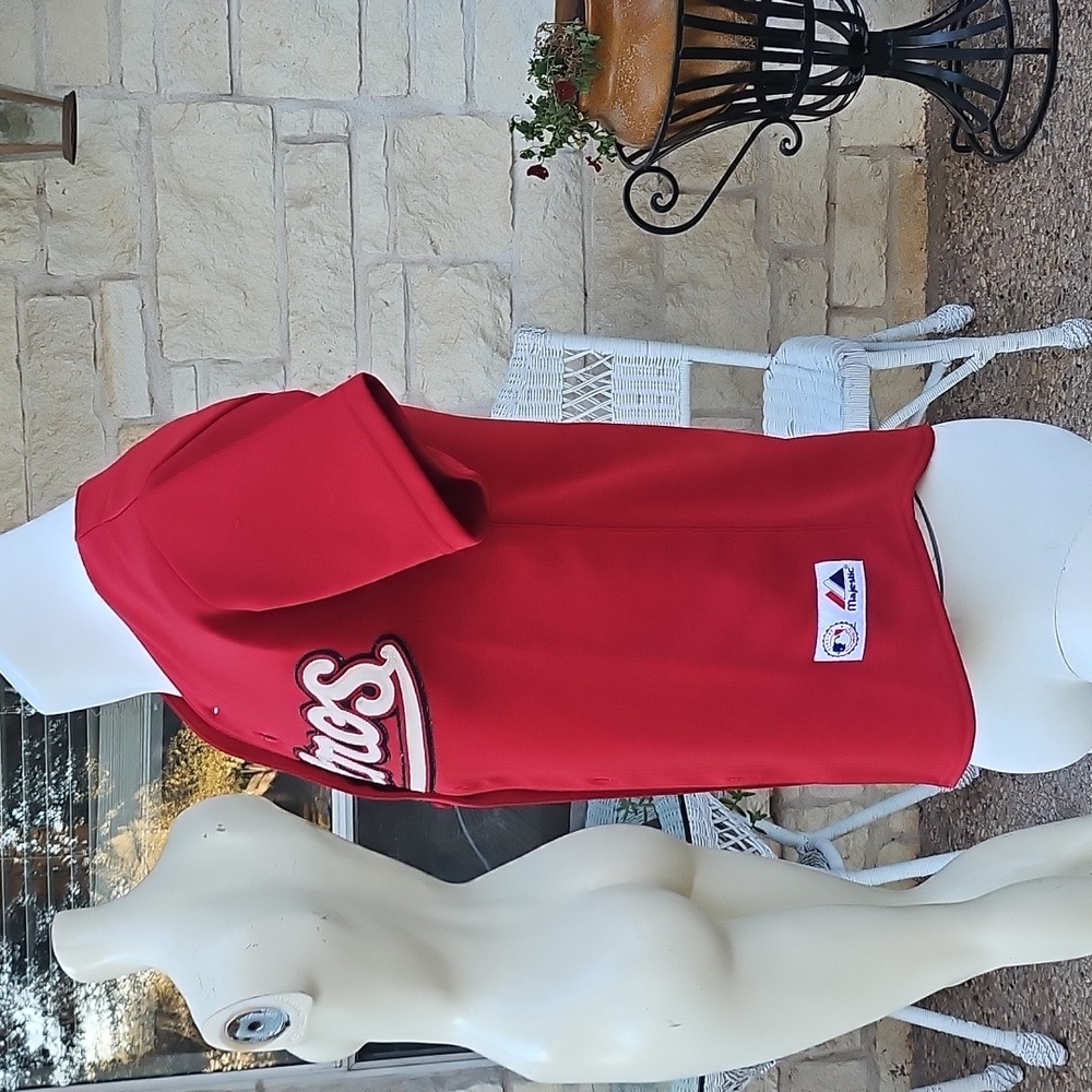 Vintage Majestic Brick Red ASTROS Embroidered Baseball Jersey Size M - Picture 5 of 14